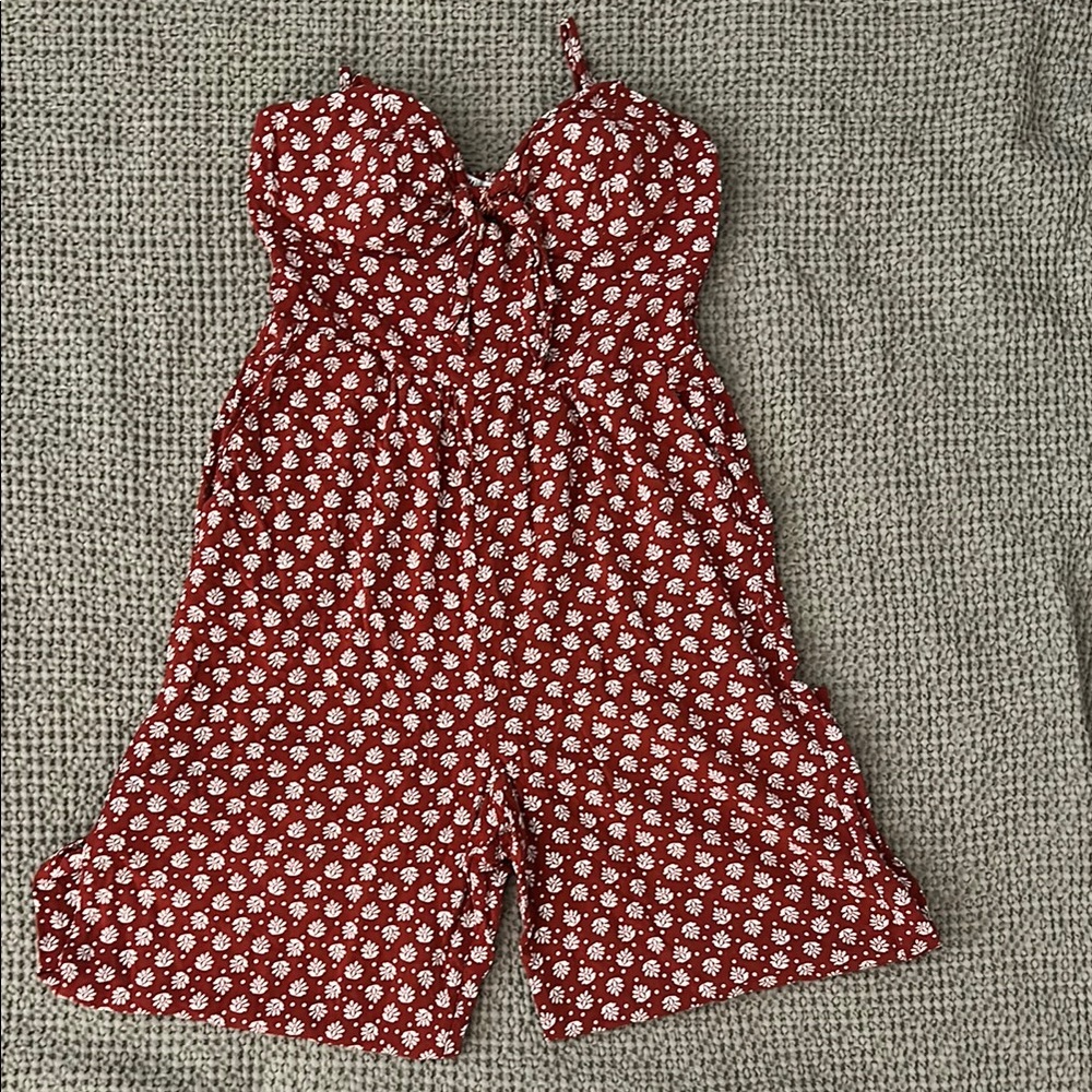 Floral Red Jumpsuit
